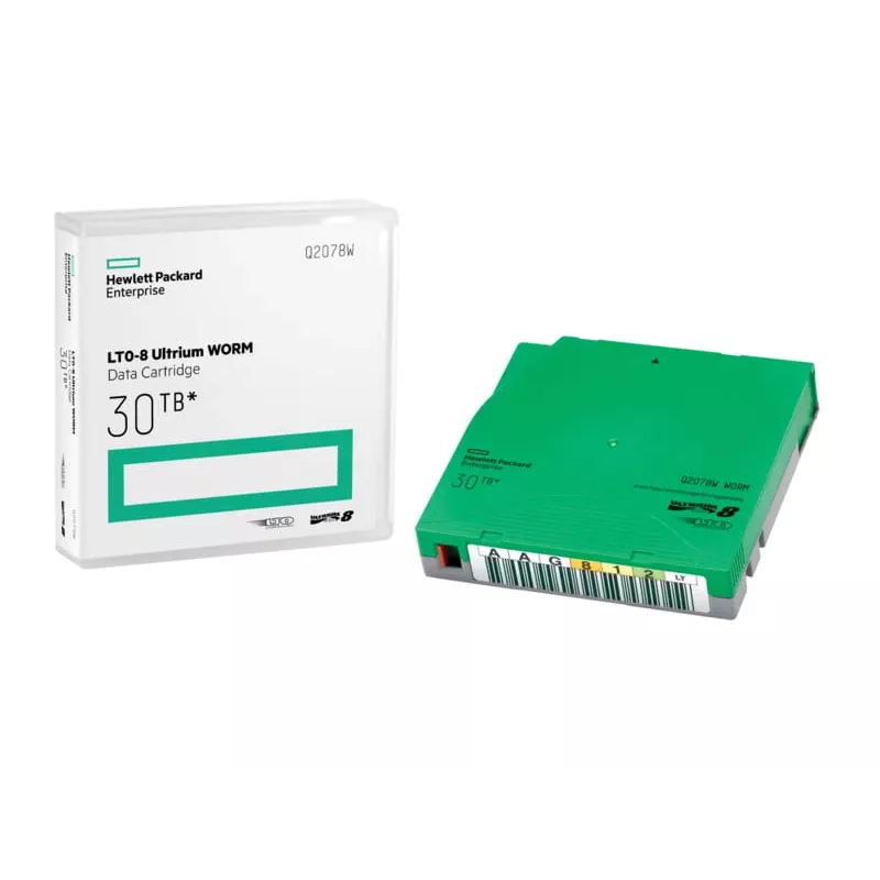Hewlett Packard Enterprise HPE Ultrium WORM -tietokasetti - LTO Ultrium WORM 8 - 12TB / 30TB - tarra-arkit - vihreä (Q2078W)
