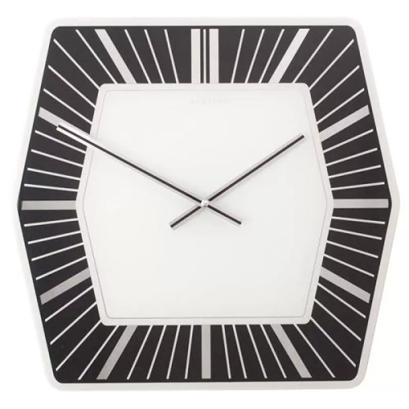 NeXtime seinäkello 8128zw Hexagon, 43x43 cm, valkoinen