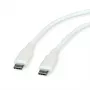 ROLINE USB 2.0 -kaapeli C-C ST/ST silikoni 60W 1 m valkoinen - kaapeli - digitaali/data (11.02.9126)