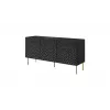 Lipastokaappi cama meble HOLE 152x42,5x74,5 cm mattamusta, lastulevy, 16 mm runko