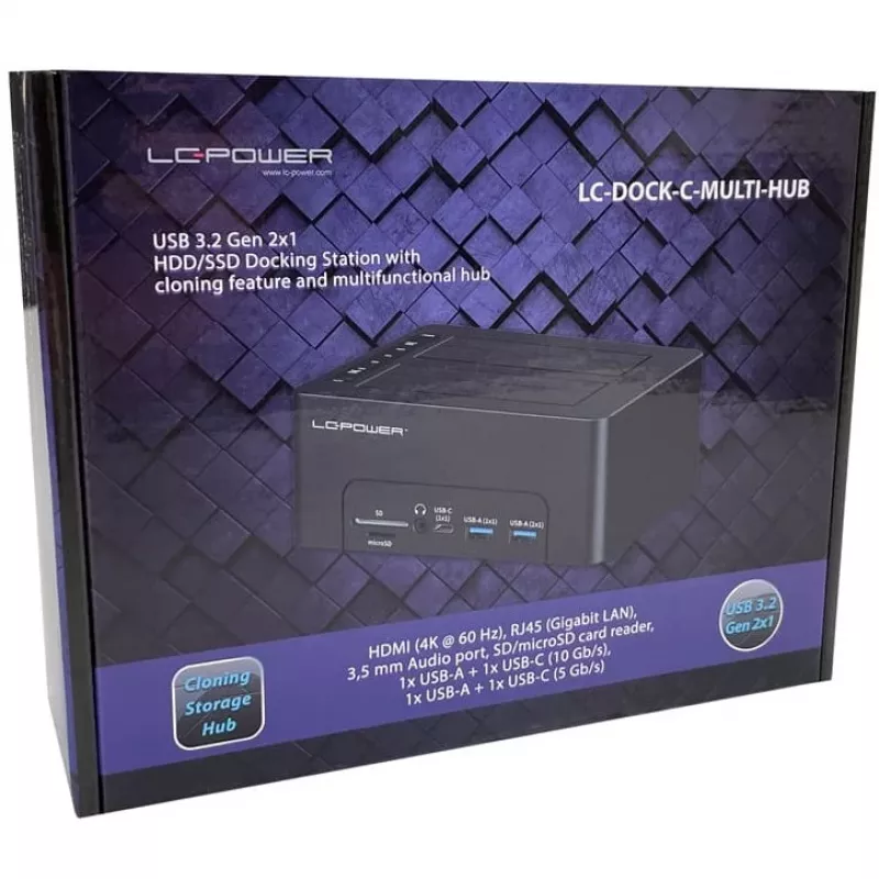 LC-Power telakointiasema USB 3.2 Gen 2x1