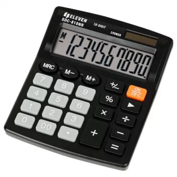 ELEVEN toimistolaskin SDC-810NR 10-numeroinen näyttö, kaksikäyttöinen, musta