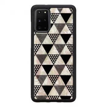 iKins suojakotelo Samsung Galaxy S20+:lle — musta pyramidimuotoilu