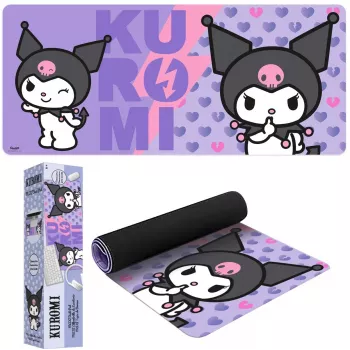 Hiirimatto Kids Euroswan 80x30 cm Hello Kitty Kuromi, suuri suorakaiteen muotoinen peli-/työpöytämatto