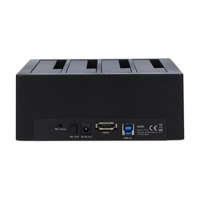 Delock USB 3.0 -telakointiasema 4 x SATA HDD / SSD kanssa kloonaustoiminto (64063)