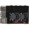 JOY-IT RPI CASE ALU07F - kotelo Raspberry Pi 4:lle, alumiini, tuuletin, musta (RB-ALUCASEP4+07FAN)