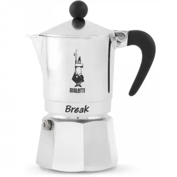 BIALETTI Break 1TZ hopea espressokeitin – yhden kupin liesimokka, malli 0005913/NP
