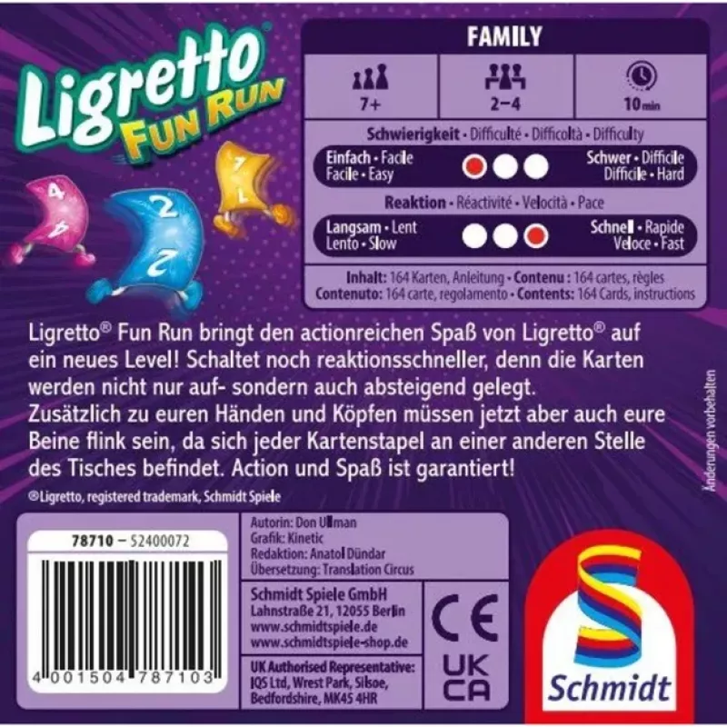 Ligretto Fun Run, korttipeli