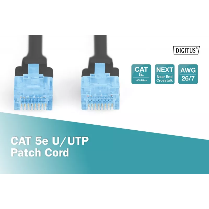CAT 5e U-UTP -patchkaapeli 10 m musta