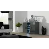 Cama Sideboard 120 cm SOHO S7 harmaa/harmaa kiiltävä