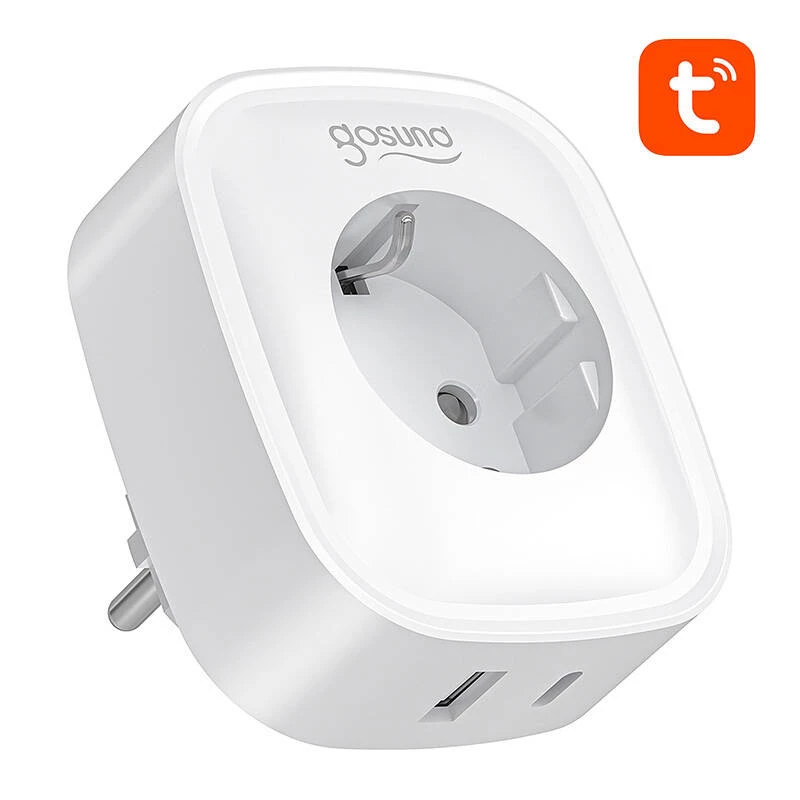 Älypistoke Gosund SP6 16A USB-C 20W – WLAN-ohjattava pistorasia kodin automaatioon