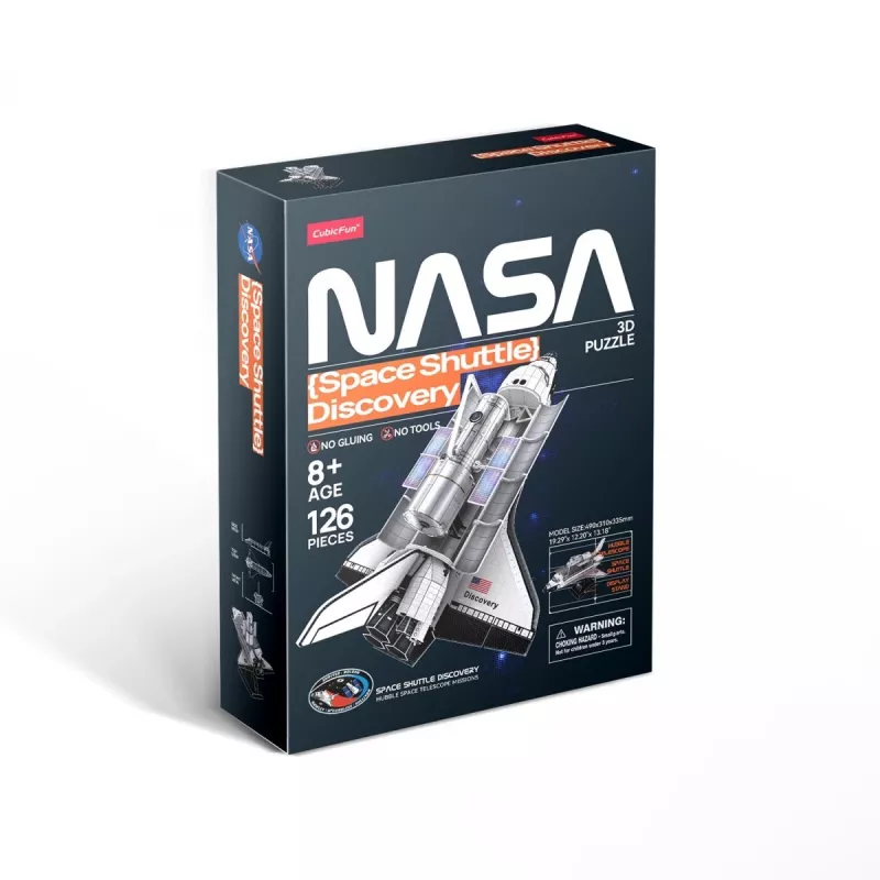 3D-palapeli Cubicfun Space Shuttle Discovery malli 306-DS1057, pahvinen rakennussarja