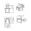 Pistorasian suojakansi DELOCK 64010, polypropeeni, musta, 12,2×15,2×12 mm, 10 kpl:n pakkaus