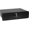 3U rack-laatikko lukolla Omnitronic 30100953 — rack-asennettava säilytyslaatikko 19 tuuman rackeihin