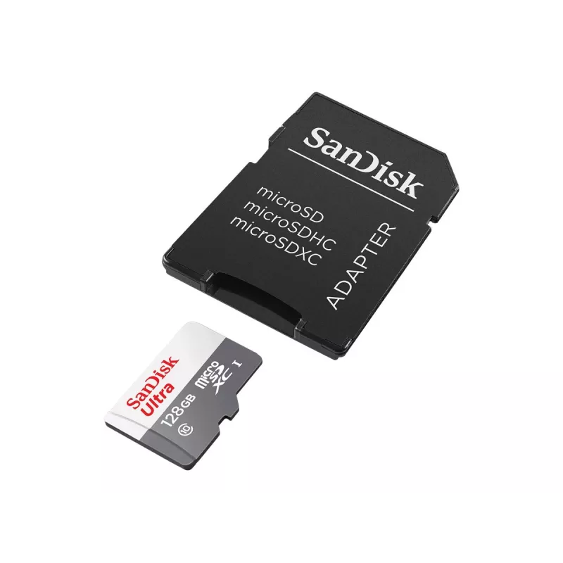 Flash-muisti SanDisk 128GB MicroSDXC UHS-I Class 10 SDSQUNR-128G-GN6TA