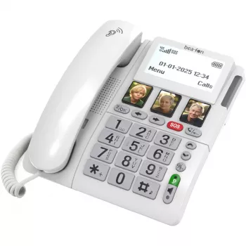 Bea-fon ML10 LTE (4G pöytäpuhelin) valkoinen sis. SOS-rannekkeen