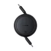 Baseus Free2Pull Mini USB-C - USB-C USB-kaapeli, 60 W, 1 m, (musta)