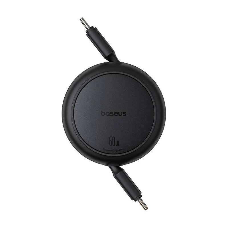 Baseus Free2Pull Mini USB-C - USB-C USB-kaapeli, 60 W, 1 m, (musta)