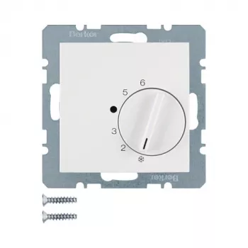 Termostaatin kiertokytkin Berker 20268989, valkoinen, AC 250 V, 50–60 Hz