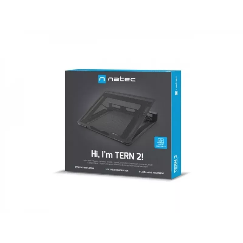 NATEC NPL-2271 kannettavan tietokoneen teline musta 43,9 cm (17,3