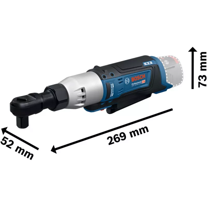 Bosch GRC 12V-60 1/2 SN Professional Akkukäyttöinen räikkäavain, 12 V, Solo (06019N8500)