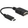 USB-kaapeli DeLOCK 65579 USB 2.0 0,15 m USB-C USB-A musta