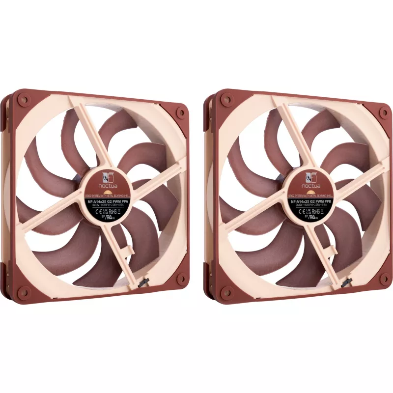Noctua NF-A14x25 G2 PWM Sx2 PP 140mm kaksoistuuletinsarja