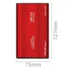 HDD/SSD-kotelo QOLTEC 51860 2,5 tuuman SATA III -asemille, USB Type-A, 5 Gbit/s, alumiini, punainen