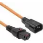 ACT virtakaapeli C13 IEC Lock C14 oranssi 1 m PC938 230 V 10 A