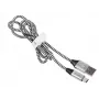 USB-kaapeli 2.0 Type-C uros - C uros 1,0 m musta-hopea
