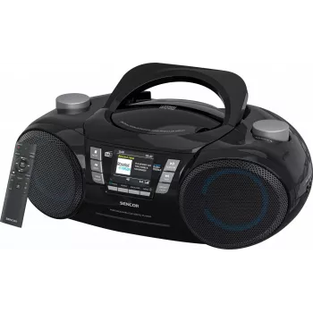 Kannettava DAB+ CD/MP3/USB/SD Bluetooth-soitin SENCOR SPT 6510DB — DAB+, Bluetooth 5.3, 16 W RMS, CD/USB/SD, 2,4 tuuman LCD