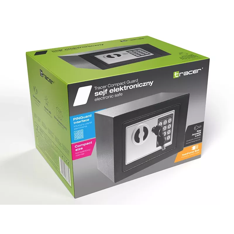 Tracer 47640 Compact Guard elektroninen kassakaappi