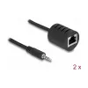 DeLOCK-äänikaapeli RJ-45 3,5 mm musta 87858
