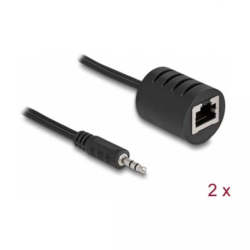 DeLOCK-äänikaapeli RJ-45 3,5 mm musta 87858