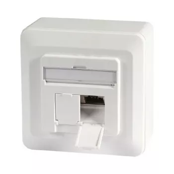 EFB-Elektronik datapistorasia Kat.6A 500MHz ylös/alas, pinta-asennus, 2xRJ45, RAL9010 Valmistaja: EFB Elektronik (ET-25133AV5-R)