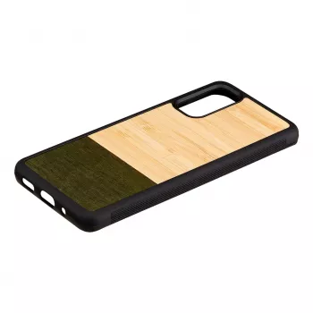 Man and Wood -puhelinkotelo Galaxy S20 bambumetsä musta — suojaava takakansi Samsung Galaxy S20:lle
