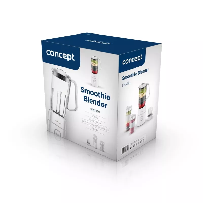 Tehosekoitin Smoothie valkoinen SM3491