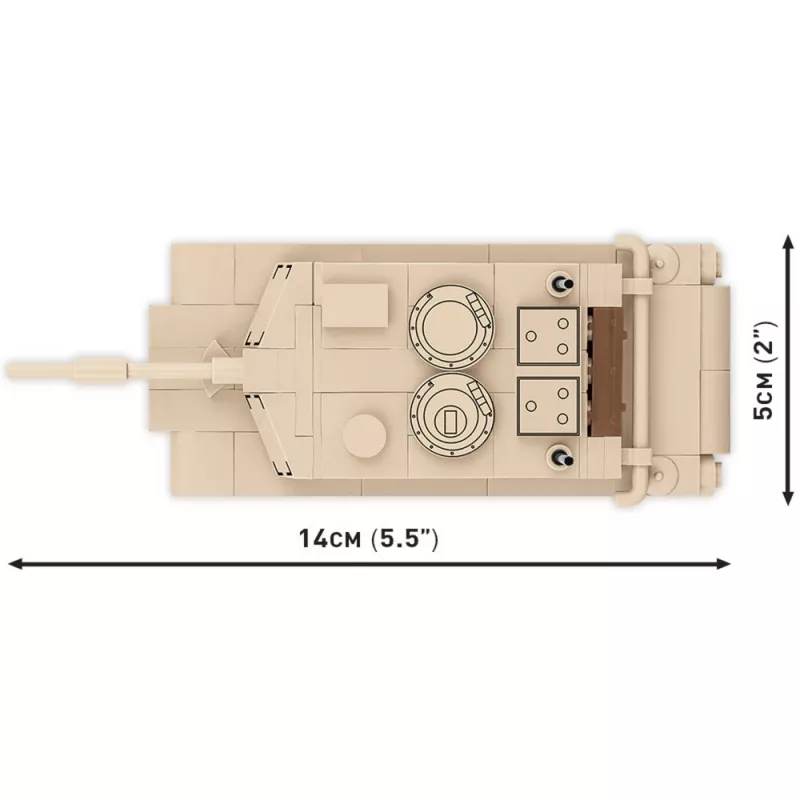Rakennussarja Cobi Abrams M1A2 — 174 osaa, suositeltu ikä 6+, beige