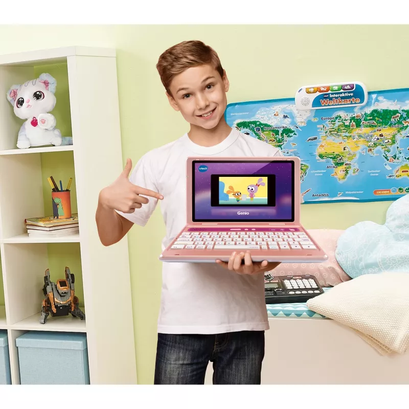 VTech Genio oppimisläppäri pinkki — lasten oppimisläppäri, interaktiivinen oppimis- ja pelilaite