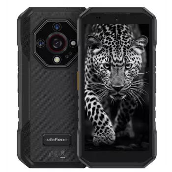 UleFone Armor X32 — 5,65 tuuman (14,3 cm), Android 14, 6 GB RAM, 128 GB, 48 MP kolmoiskamera, 5500 mAh, IP68/IP69K, Dual SIM, musta