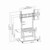 Gembird TVS-100F-01 lattiasteline näytöille 2,54 m (100) musta