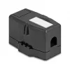 Delock 85840 Keystone-tyhjä kotelo, 1-porttinen, magneettijalustalla, musta