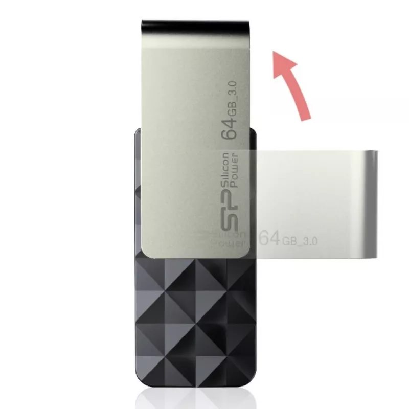 Silicon Power Blaze B30 USB-muistitikku 64 GB USB Type-A 3.0 (3.1 Gen 1) musta