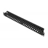 Kaapelinhallintapaneeli Extralink Cable MANAGER WITH METAL COVER musta metalli 48,3 cm