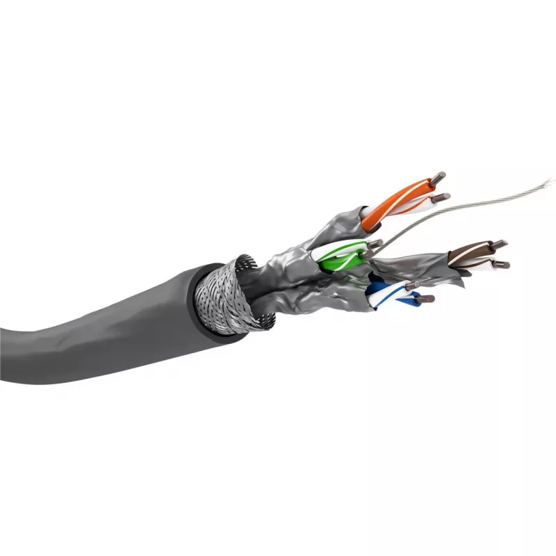 Wentronic Goobay CAT 6 verkkokaapeli, S/FTP (PiMF), harmaa, 305 m – CCA kupariseos, AWG 23/1 (solid), PVC (95696)