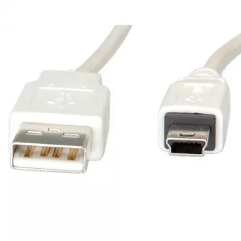 VALUE - USB-kaapeli - USB (M) Mini-USB, tyyppi B (M) - USB 2.0 - 80 cm - valkoinen (11.99.8708)
