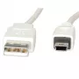 VALUE - USB-kaapeli - USB (M) Mini-USB, tyyppi B (M) - USB 2.0 - 80 cm - valkoinen (11.99.8708)