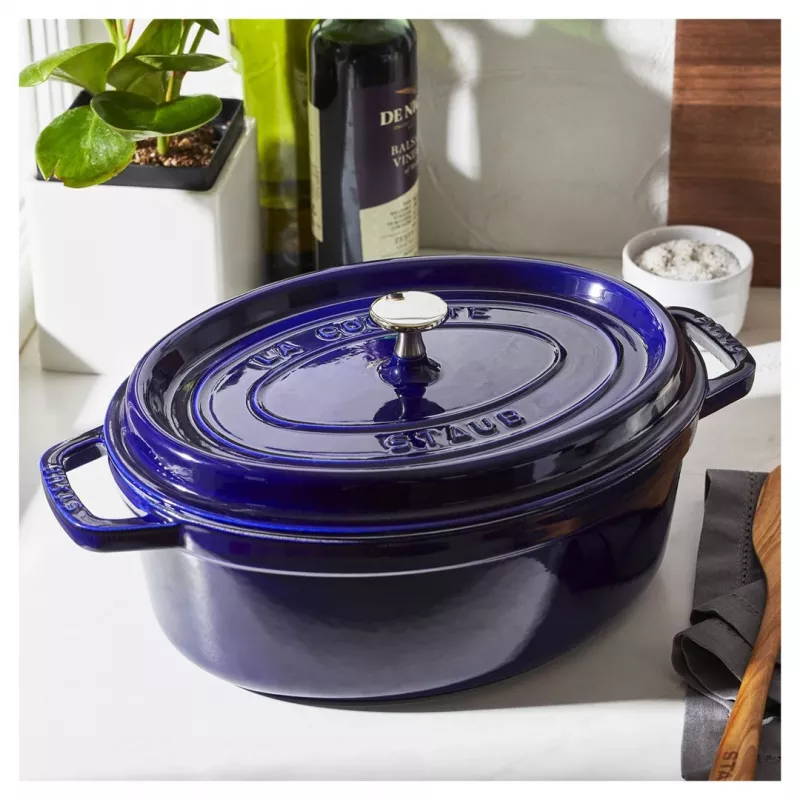 Valurautainen pata Staub 4,25 L, 29 cm, sininen