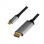 LogiLink CUA0101 USB 3.2 Gen1 Type-C - HDMI-A -kaapeli 1,8 m musta harmaa