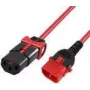 ACT virtajohto C13 IEC Lock+ - C14 IEC Lock Dual Locking punainen 3 m, PC3617